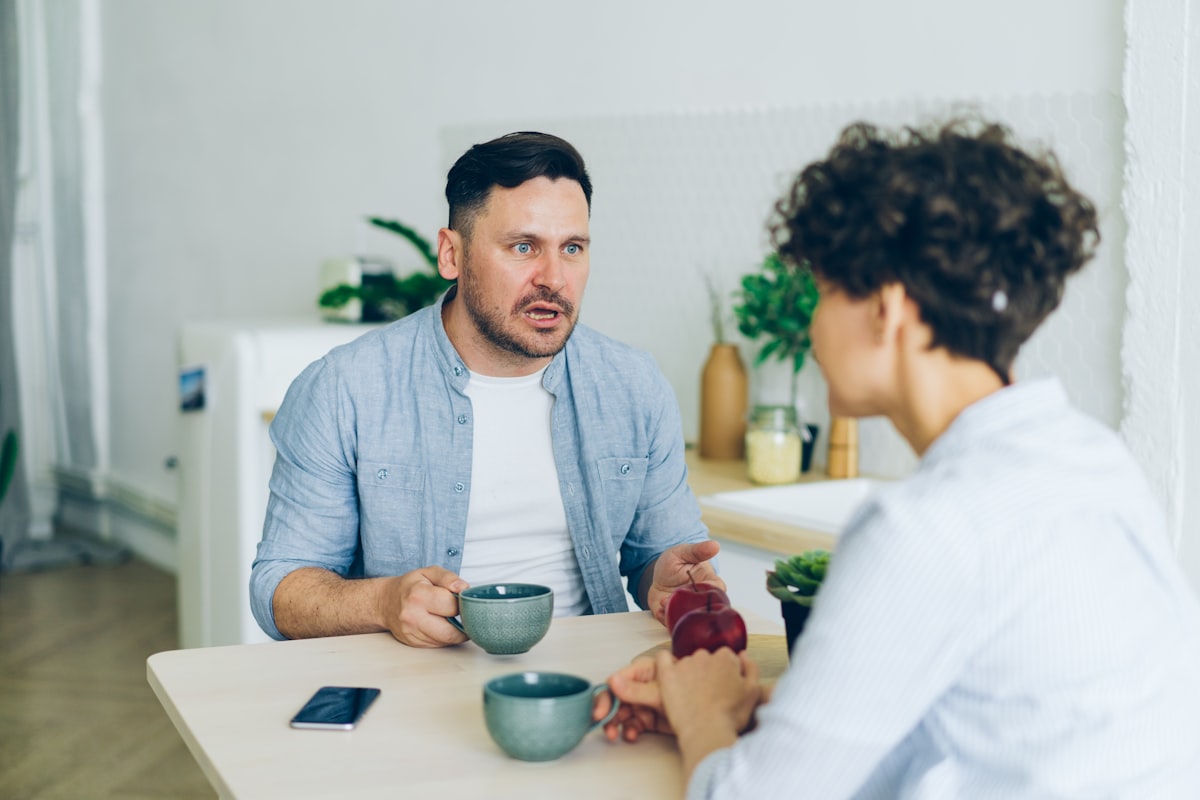 Professional nutritionist guiding male client